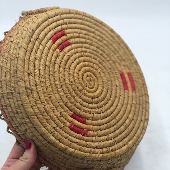 Vintage Woven Basket with Neon - Picture 2 of 3